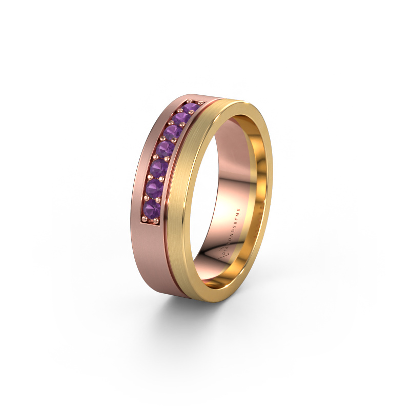 Bild von Ehering WH0312L16AM 585 Roségold ±6x1.7 mm Amethyst