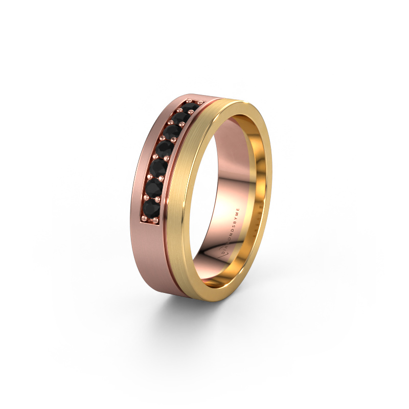 Bild von Ehering WH0312L16AM 585 Roségold ±6x1.7 mm Schwarz Diamant