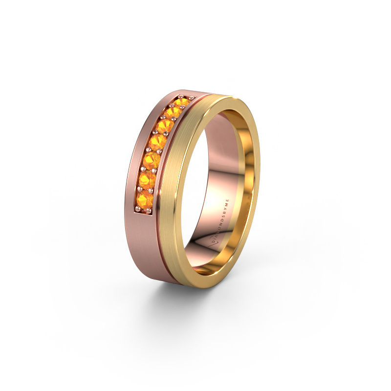 Bild von Ehering WH0312L16AM 585 Roségold ±6x1.7 mm Citrin