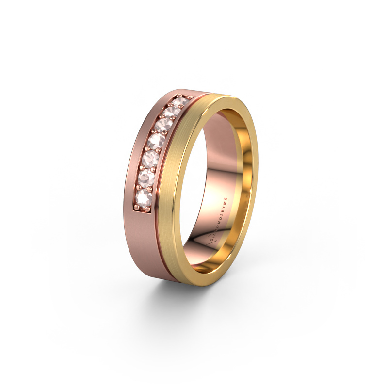 Bild von Ehering WH0312L16AM 585 Roségold ±6x1.7 mm Morganit Champagner