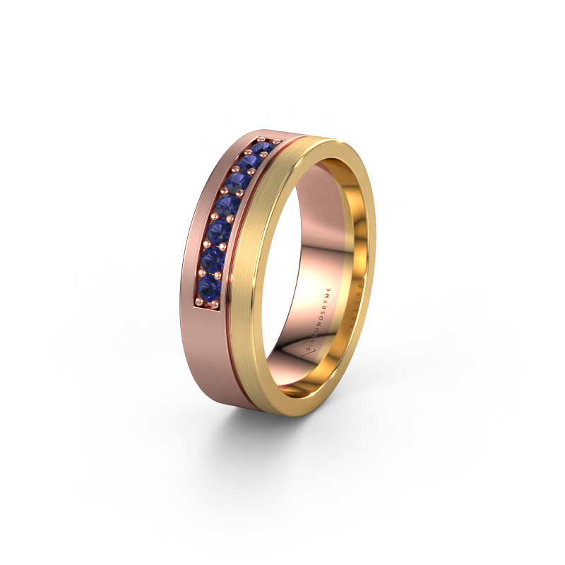 Image of Wedding ring WH0312L16AM 585 rose gold ±0.24x0.07 in Sapphire