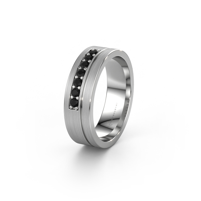 Bild von Ehering WH0312L16AM 950 Platin ±6x1.7 mm Schwarz Diamant