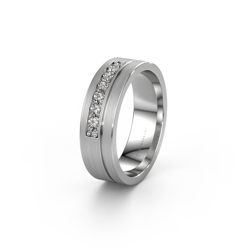 Image of Wedding ring WH0312L16AM 950 platinum ±0.24x0.07 in Zirconia