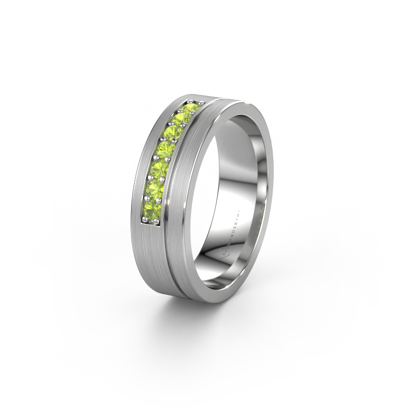 Bild von Ehering WH0312L16AM 950 Platin ±6x1.7 mm Peridot