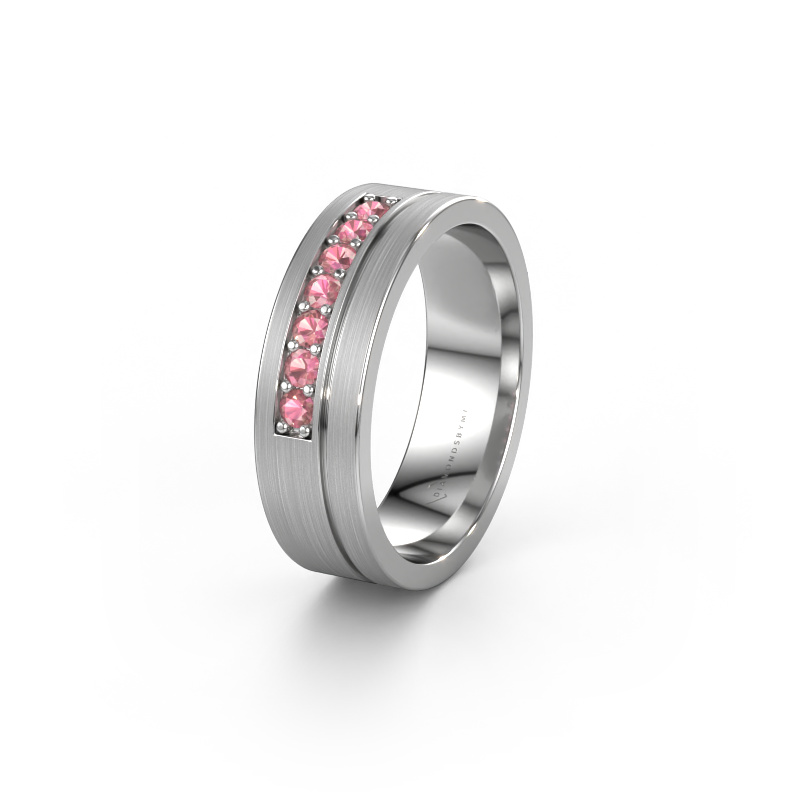 Bild von Ehering WH0312L16AM 950 Platin ±6x1.7 mm Turmalin rosa