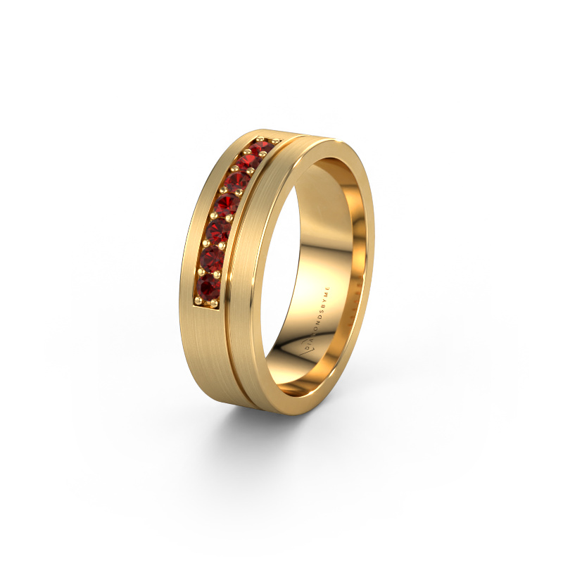 Bild von Ehering WH0312L16AM 585 Gold ±6x1.7 mm Granat
