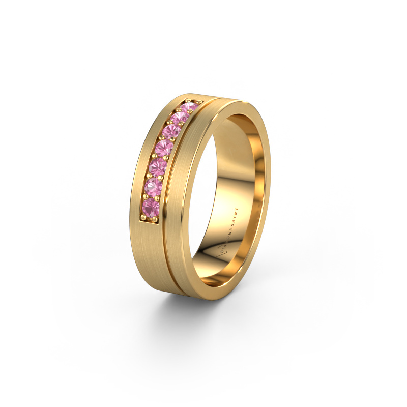 Bild von Ehering WH0312L16AM 585 Gold ±6x1.7 mm Pink Saphir