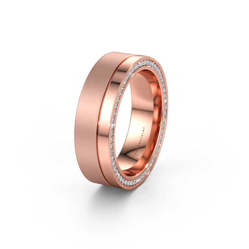 Immagine di Fede nuziale WH0313L16B 585 oro rosa ±6 x 2 mm Diamante lab grown