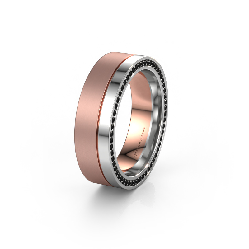 Bild von Ehering WH0313L16B 585 Roségold ±6x2 mm Schwarz Diamant