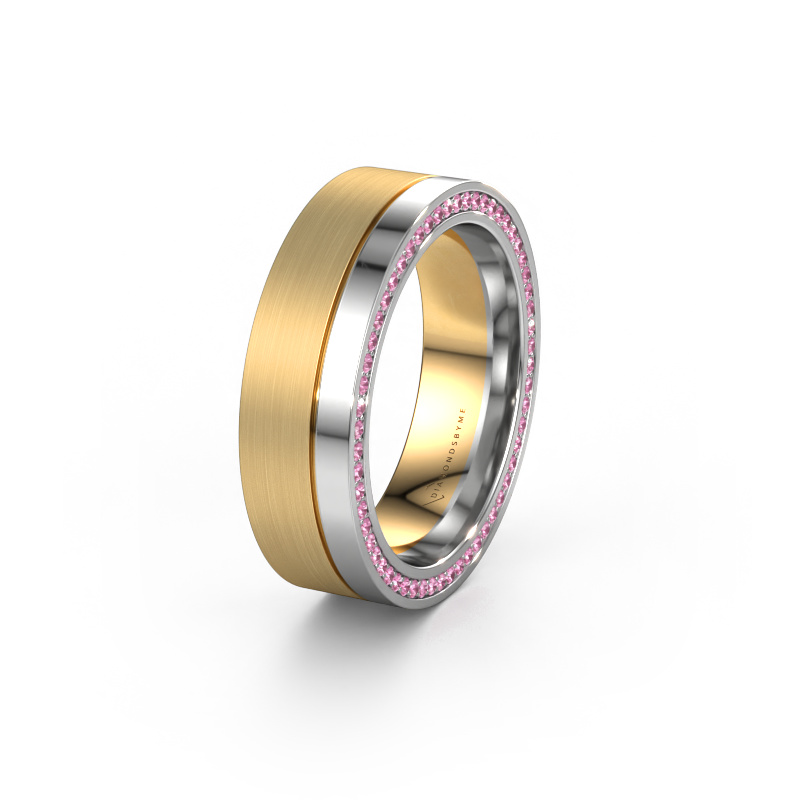 Bild von Ehering WH0313L16B 585 Gold ±6x2 mm Pink Saphir