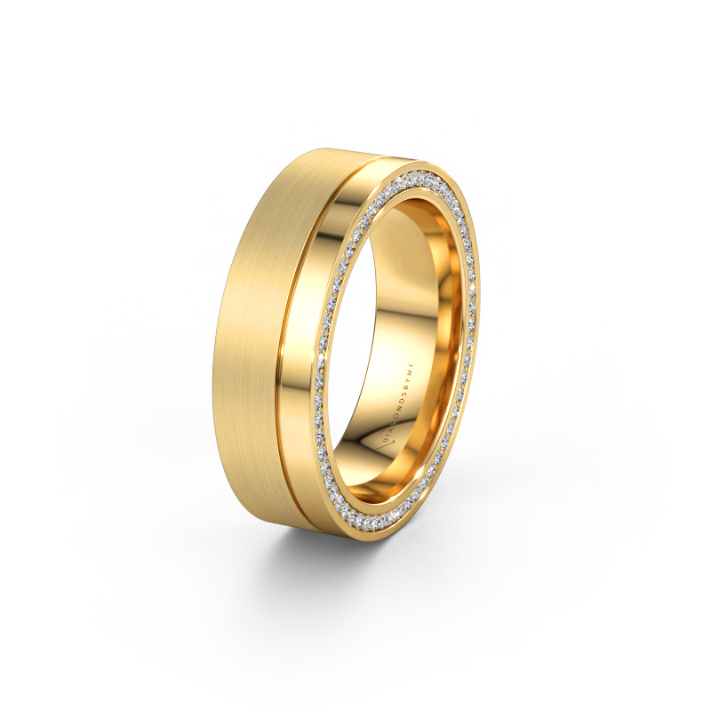 Immagine di Fede nuziale WH0313L16B 585 oro ±6 x 2 mm Diamante