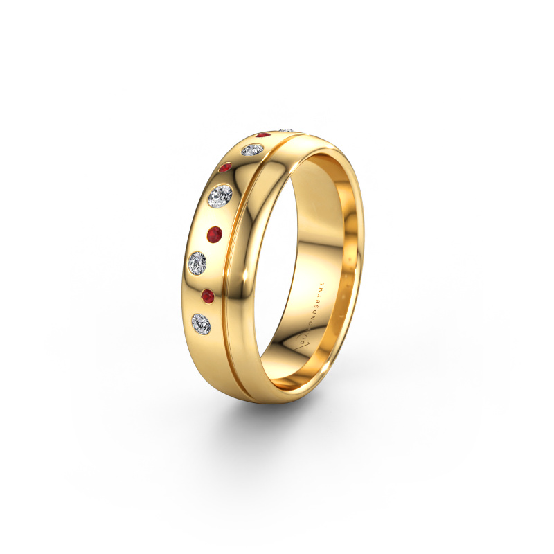 Immagine di Fede nuziale WH0317L36AP 585 oro ±6 x 1,7 mm Rubino