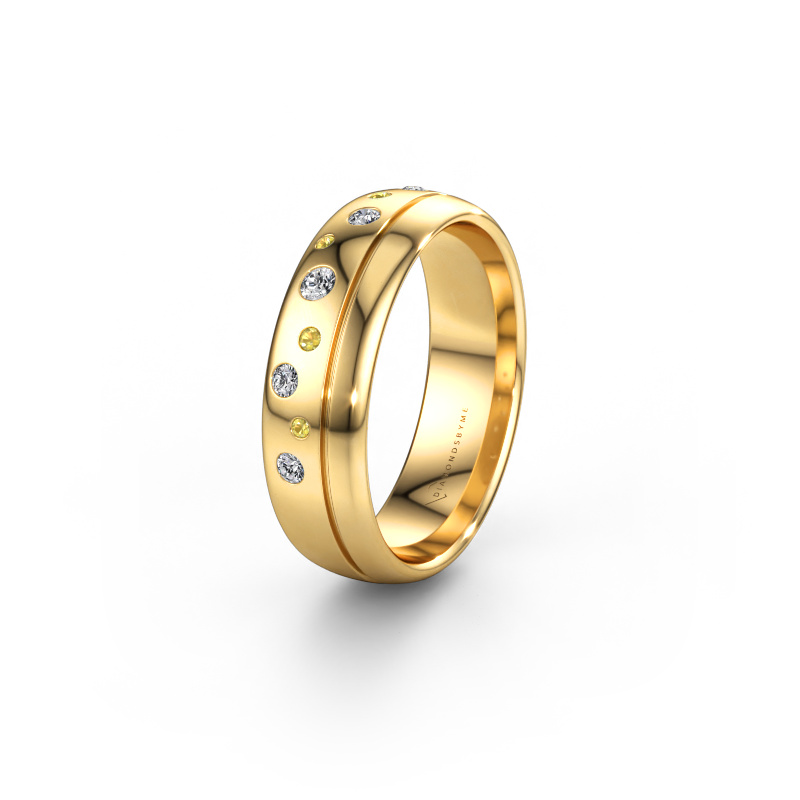 Immagine di Fede nuziale WH0317L36AP 585 oro ±6 x 1,7 mm Zaffiro giallo