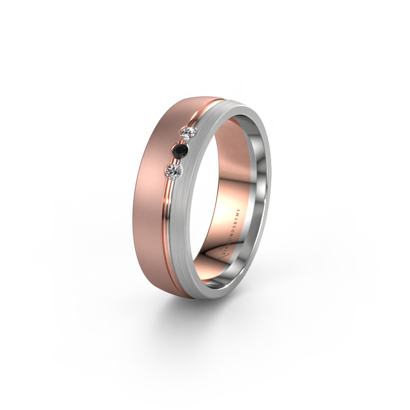 Bild von Ehering WH0322L25AM 585 Roségold ±6x1.7 mm Schwarz Diamant