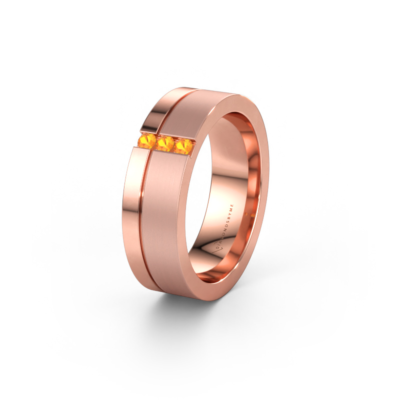 Immagine di Fede nuziale WH0327L16B 585 oro rosa ±6 x 2 mm Citrino
