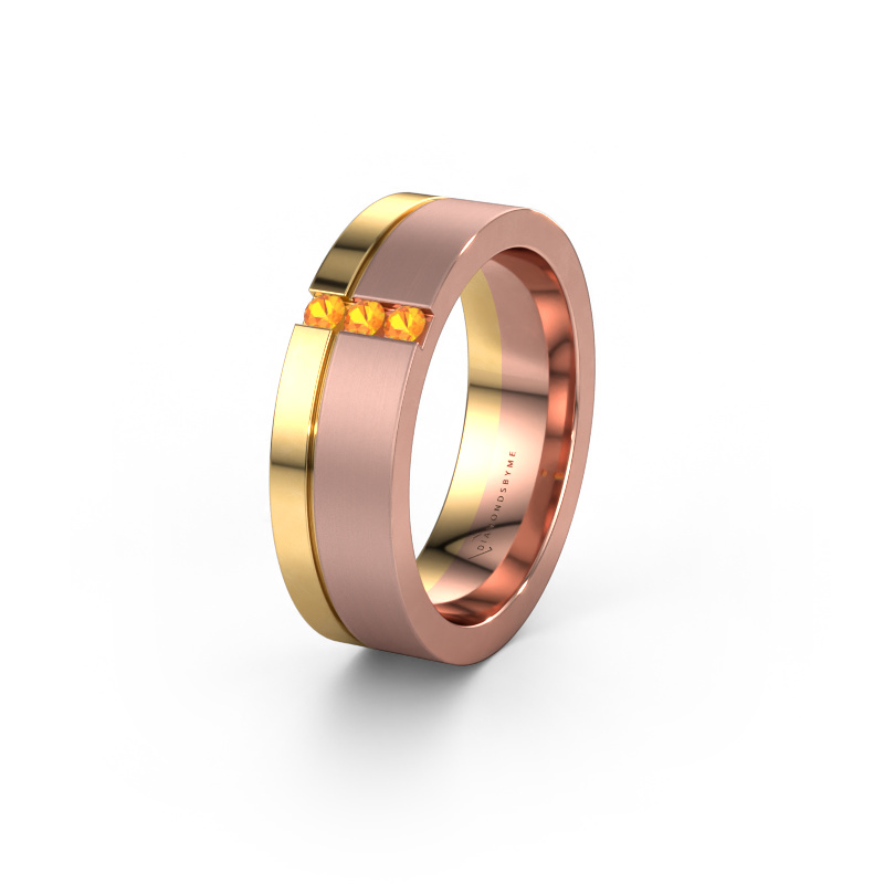 Bild von Trauring WH0327L16B 585 Roségold ±6x2 mm Citrin