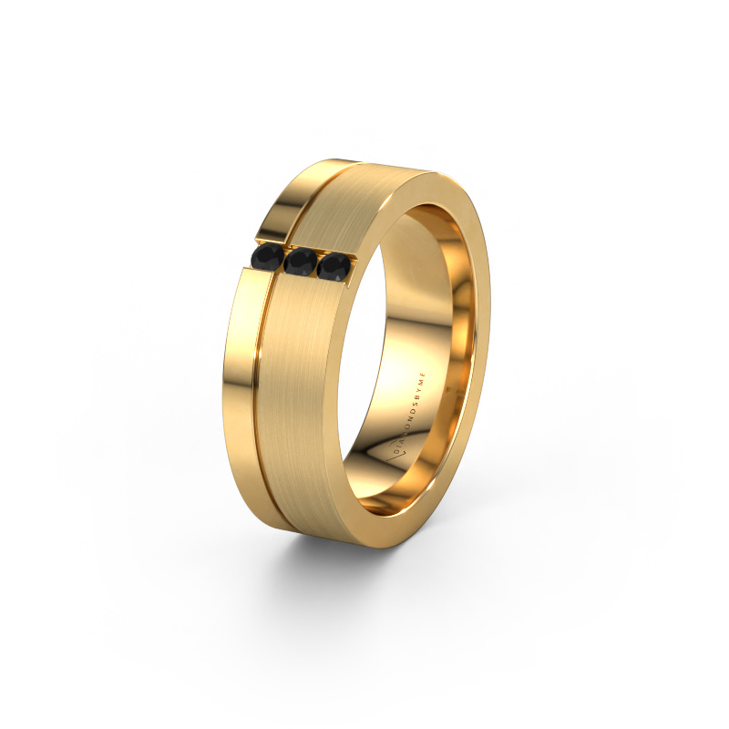 Bild von Trauring WH0327L16B 585 Gold ±6x2 mm Schwarz Diamant
