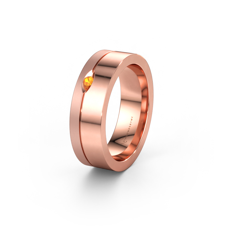 Immagine di Fede nuziale WH0329L16B 585 oro rosa ±6 x 2 mm Citrino