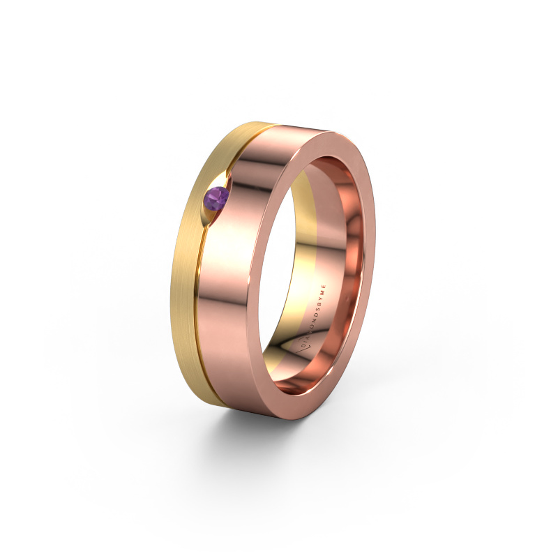 Bild von Ehering WH0329L16B 585 Roségold ±6x2 mm Amethyst