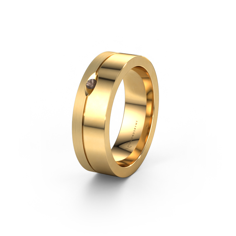 Bild von Ehering WH0329L16B 585 Gold ±6x2 mm Rauchquarz