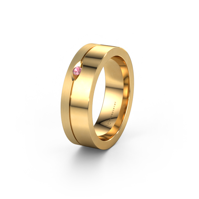 Bild von Ehering WH0329L16B 585 Gold ±6x2 mm Turmalin rosa