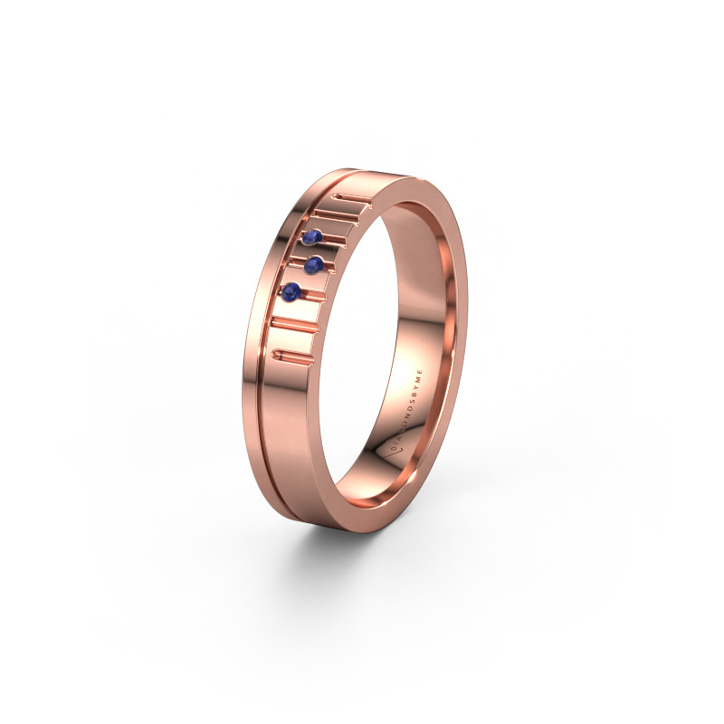 Image of Friendship ring WH0332L14X 585 rose gold ±0.16x0.06 in Sapphire