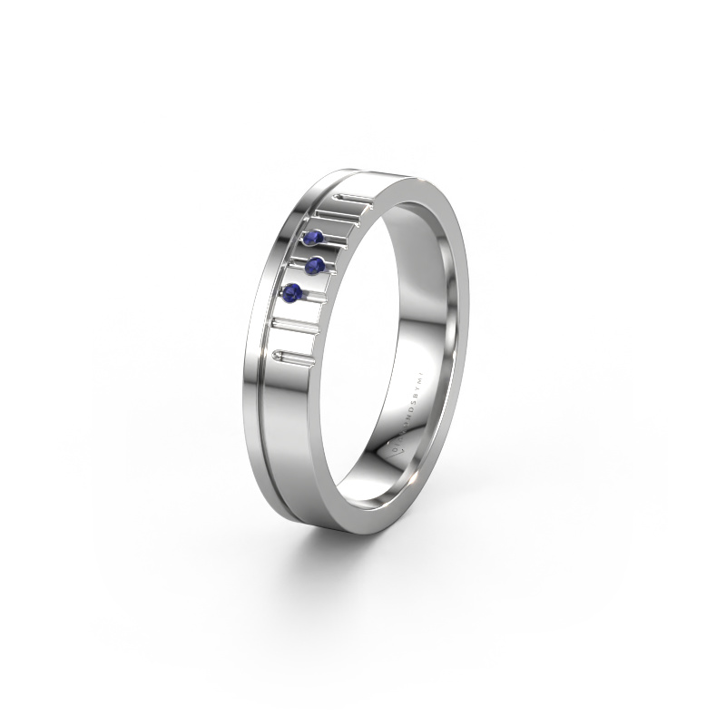 Image of Friendship ring WH0332L14X 950 platinum ±4x1.5 mm Sapphire
