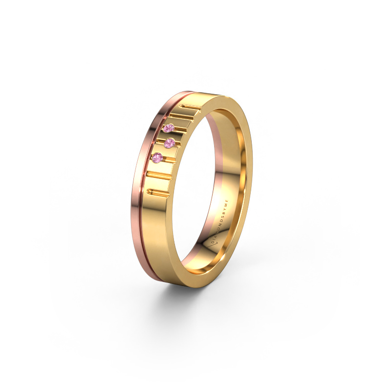 Image de Bague d'amitié WH0332L14X 585 or jaune ±4x1.5 mm Saphir rose