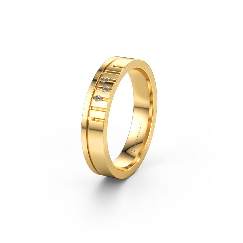 Immagine di Anello dell'amicizia WH0332L14X 585 oro ±4 x 1,5 mm Diamante marrone
