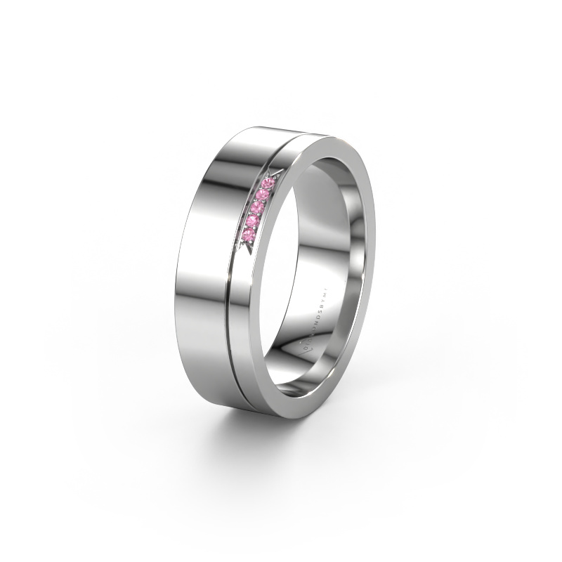 Bild von Ehering WH0336L16A 950 Platin ±6x1.7 mm Pink Saphir