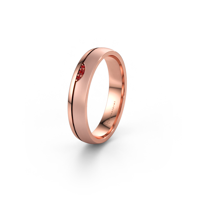 Bild av Vigselring WH0334L24X 585 roséguld ±4 x 1,5 mm Rubin