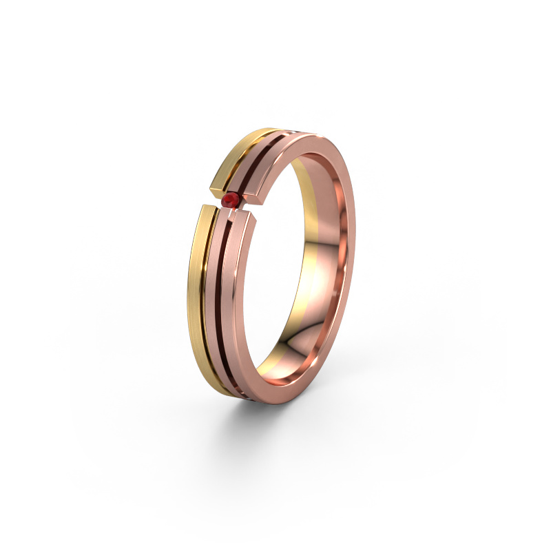 Bild von Ehering WH0402L14AM 585 Roségold ±4x1.7 mm Rubin