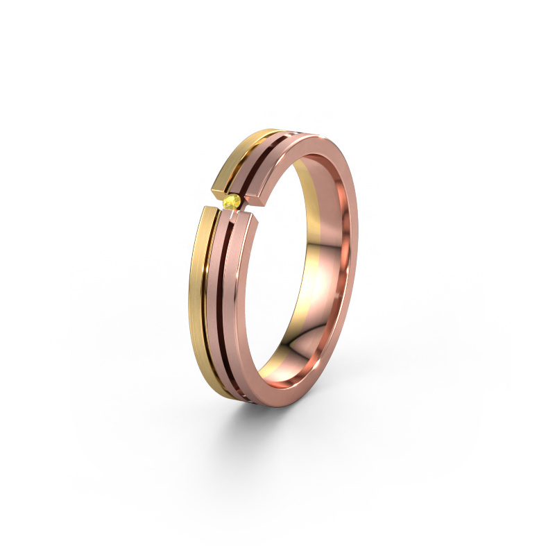 Image de Alliance WH0402L14AM 585 or rose ±4x1.7 mm Saphir jaune