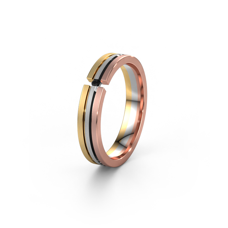 Image of Wedding ring WH0402L14AM 585 white gold ±0.16x0.07 in Black diamond