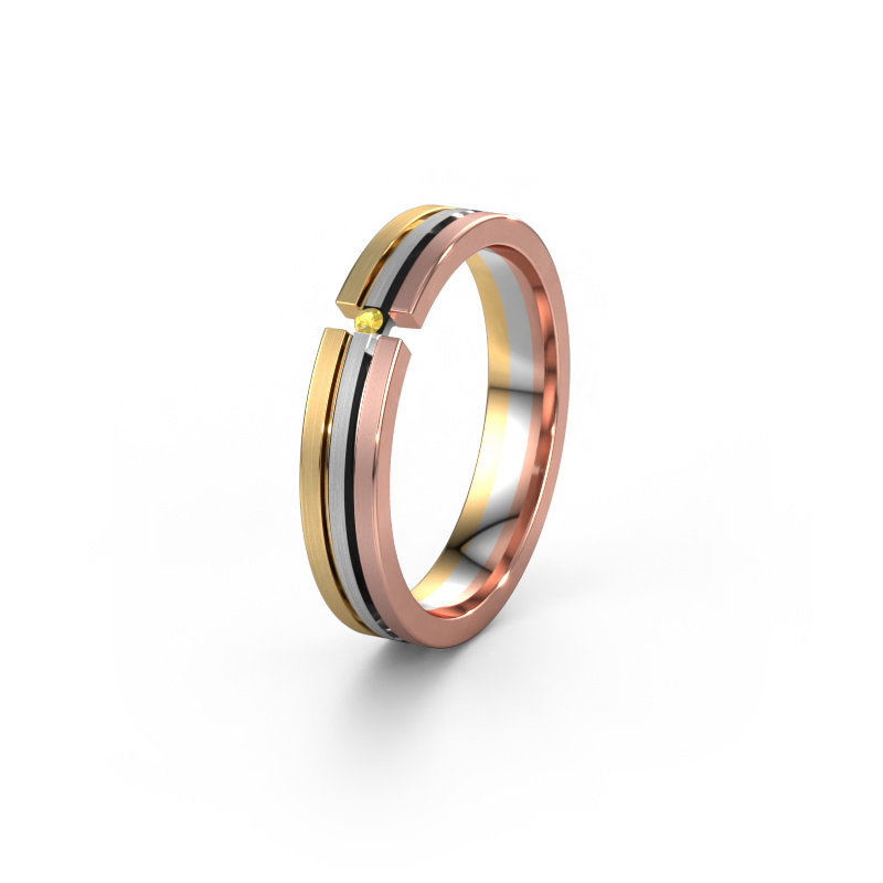 Bild von Ehering WH0402L14AM 585 Weißgold ±4x1.7 mm Gelb Saphir