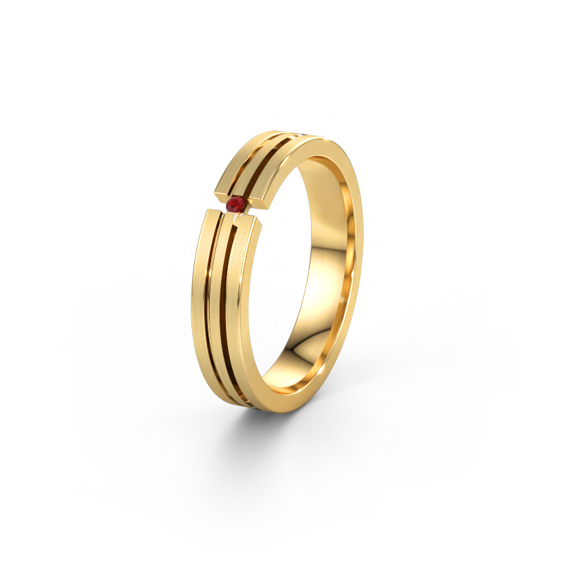 Immagine di Fede nuziale WH0402L14AM 585 oro ±4 x 1,7 mm Rubino