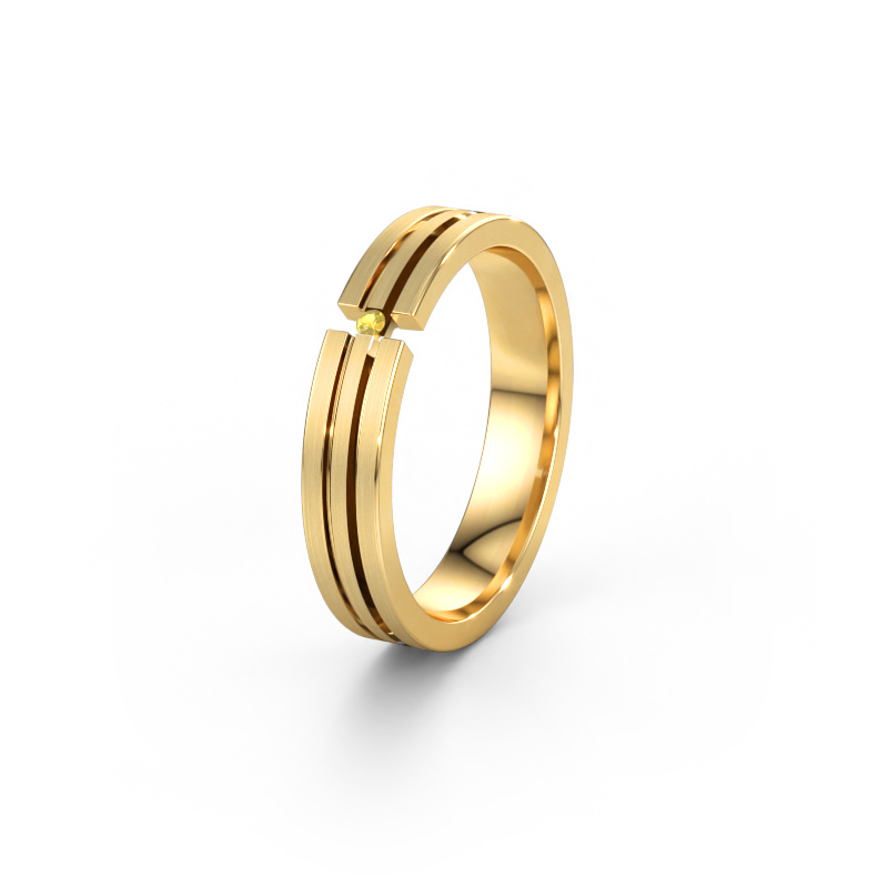 Bild av Vigselring WH0402L14AM 585 gult guld ±4 x 1,7 mm Gul safir