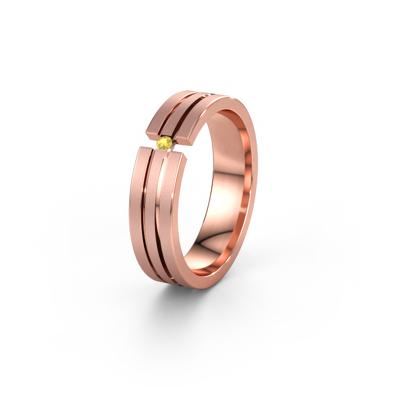 Bild av Vigselring WH0402L15AM 585 roséguld ±5 x 1,7 mm Gul safir