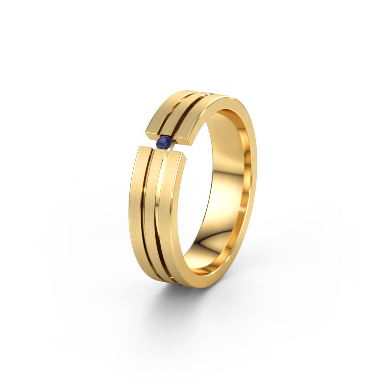 Immagine di Fede nuziale WH0402L15AM 585 oro ±5 x 1,7 mm Zaffiro