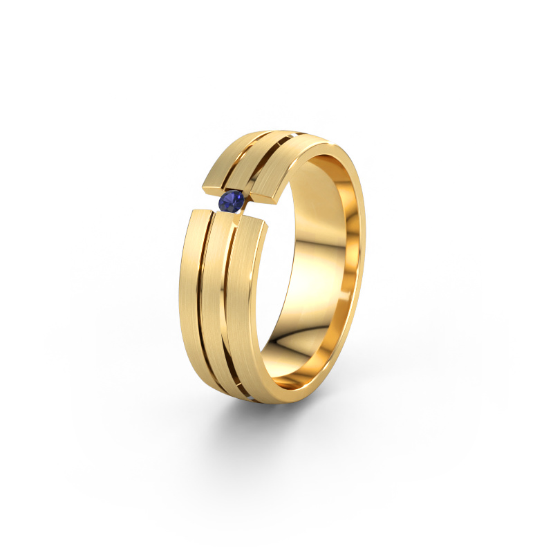 Immagine di Fede nuziale WH0402L26AM 585 oro ±6 x 1,7 mm Zaffiro