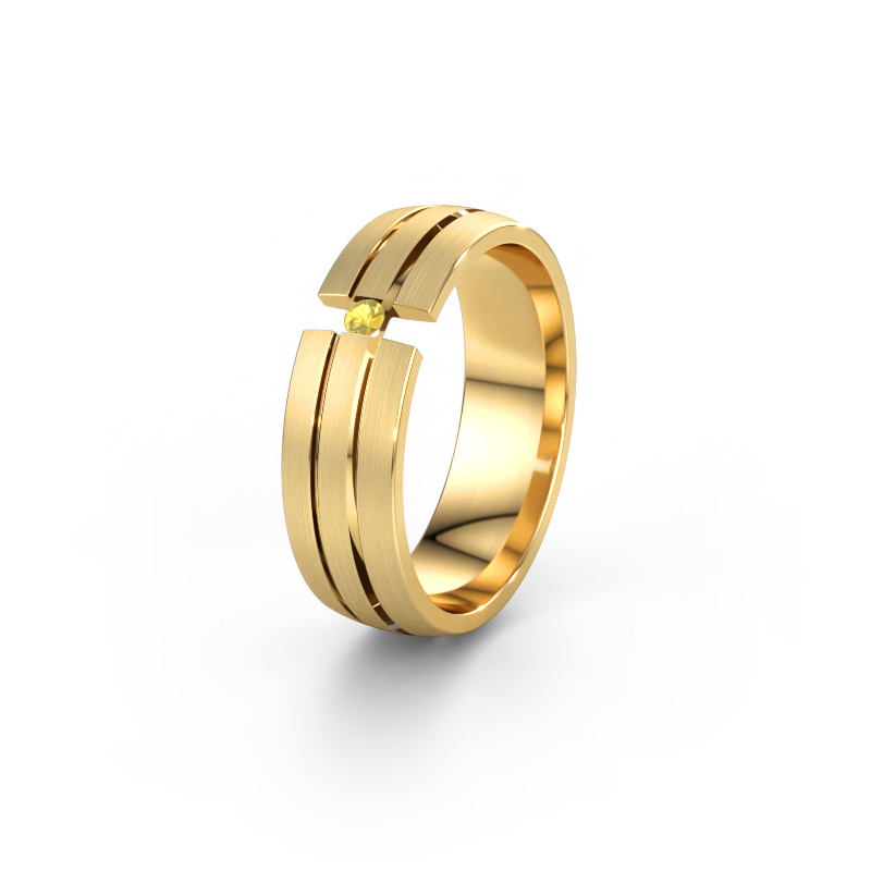 Immagine di Fede nuziale WH0402L26AM 585 oro ±6 x 1,7 mm Zaffiro giallo