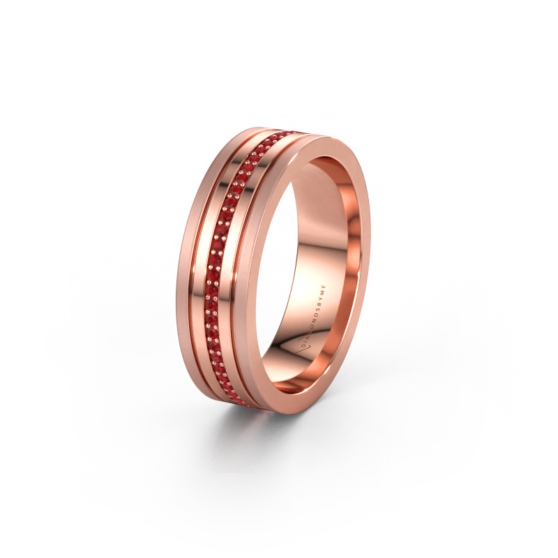 Immagine di Fede nuziale WH0404L16A 585 oro rosa ±6 x 1,7 mm Rubino