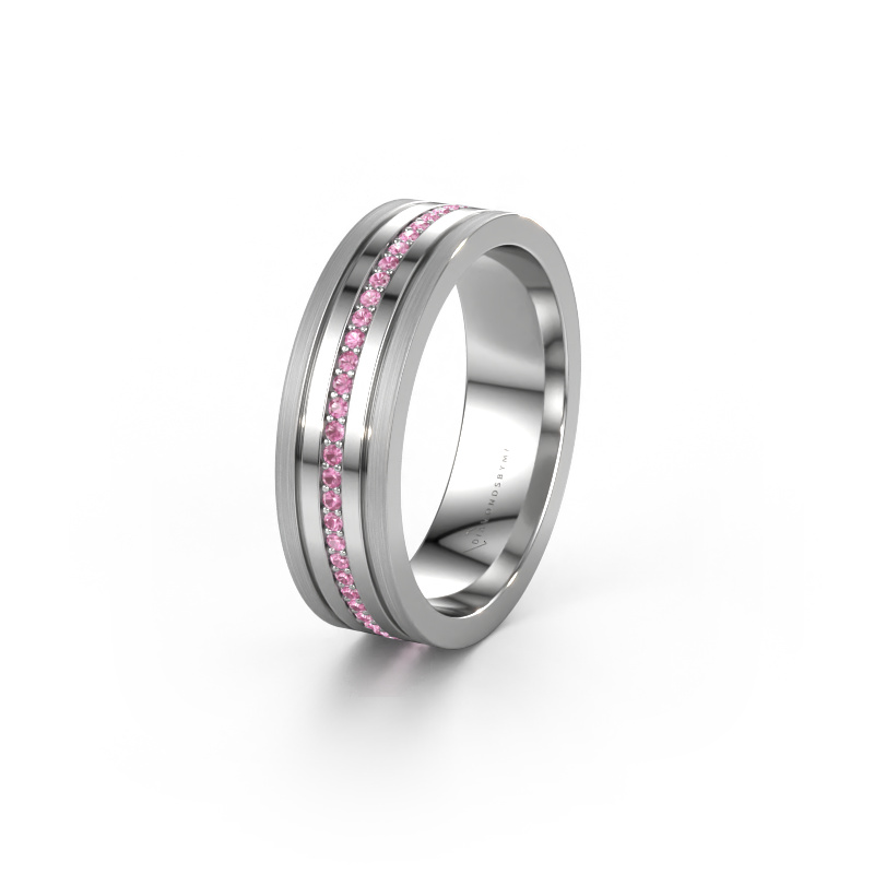 Bild von Ehering WH0404L16A 950 Platin ±6x1.7 mm Pink Saphir