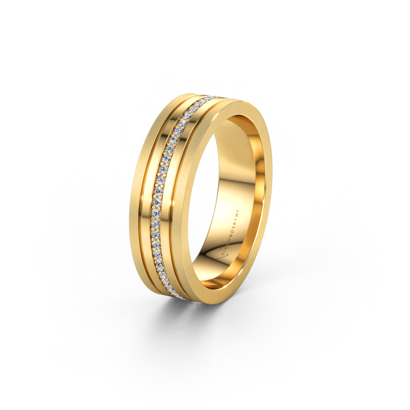 Immagine di Fede nuziale WH0404L16A 585 oro ±6 x 1,7 mm Diamante lab grown