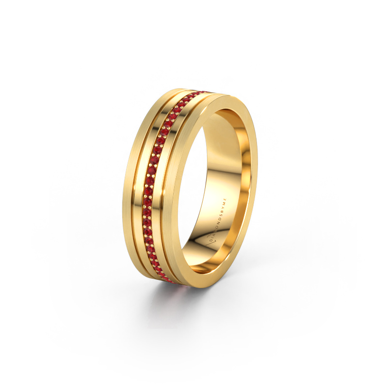 Immagine di Fede nuziale WH0404L16A 585 oro ±6 x 1,7 mm Rubino