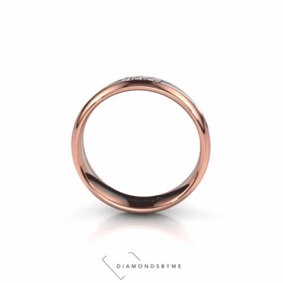 Middle class two-tone ±0.20 in (5 mm) rose gold zirconia set Middle class two-tone ±0.20 in (5 mm) rose gold zirconia set