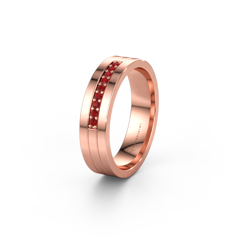 Bild av Vigselring WH0413L15AP 585 roséguld ±5 x 1,7 mm Rubin