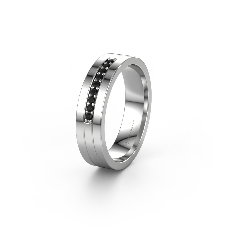 Bild von Ehering WH0413L15AP 950 Platin ±5x1.7 mm Schwarz Diamant