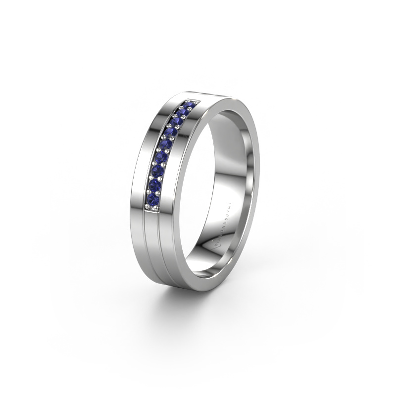 Image of Wedding ring WH0413L15AP 950 platinum ±0.20x0.07 in Sapphire
