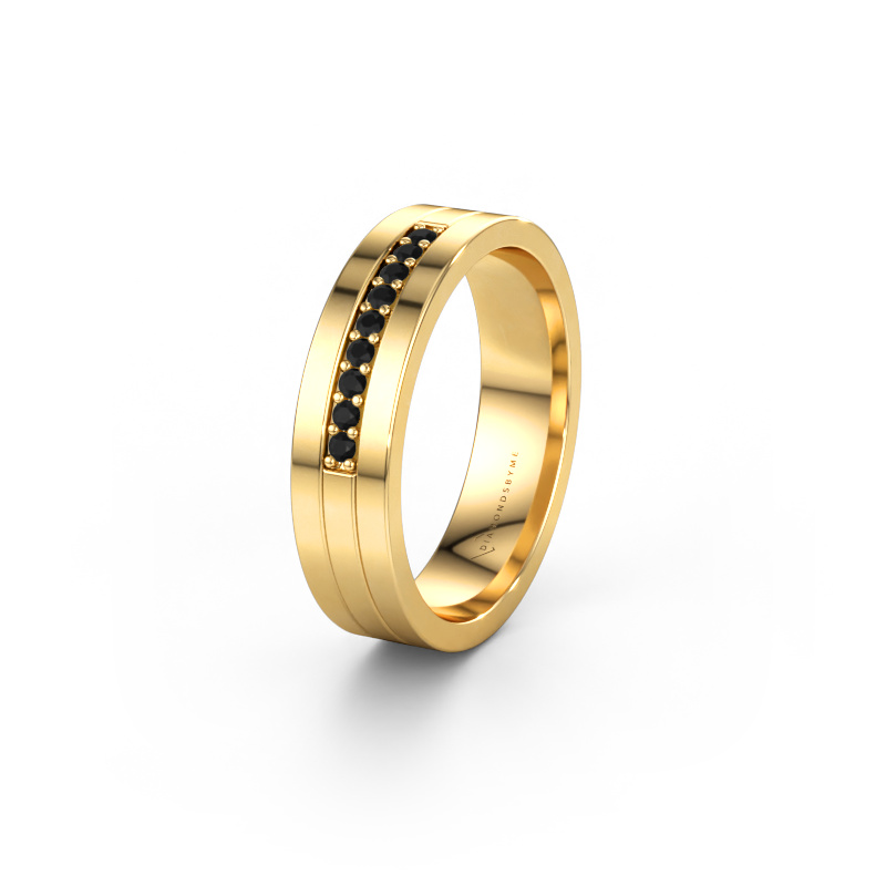 Bild av Vigselring WH0413L15AP 585 gult guld ±5 x 1,7 mm Svart diamant